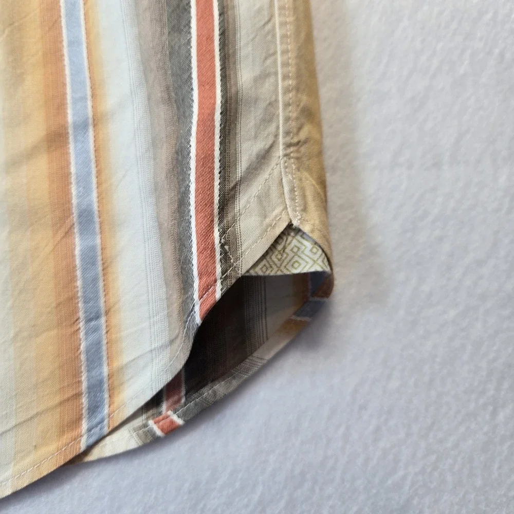 Tommy Bahama Button Down Mens XL Multi Color Excellent Ombre Stripe Long Sleeve